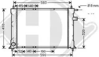 Diederichs 8140120 - Radiator, engine cooling autospares.lv