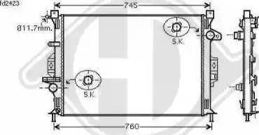 Diederichs 8142805 - Radiator, engine cooling autospares.lv