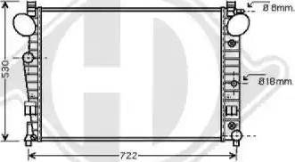 Diederichs 8164605 - Radiator, engine cooling autospares.lv