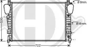 Diederichs 8164608 - Radiator, engine cooling autospares.lv