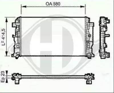 Diederichs 8166305 - Radiator, engine cooling autospares.lv