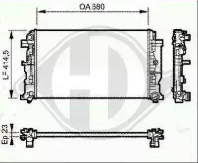 Diederichs 8166306 - Radiator, engine cooling autospares.lv