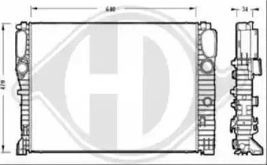 Diederichs 8161505 - Radiator, engine cooling autospares.lv