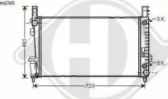 Diederichs 8168106 - Radiator, engine cooling autospares.lv