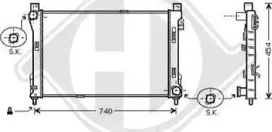 Diederichs 8167105 - Radiator, engine cooling autospares.lv