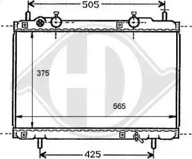 Diederichs 8109194 - Radiator, engine cooling autospares.lv