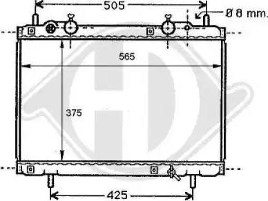 Diederichs 8109148 - Radiator, engine cooling autospares.lv