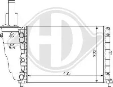 Diederichs 8109156 - Radiator, engine cooling autospares.lv