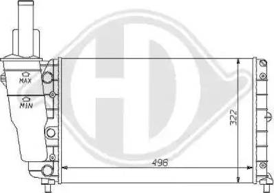 Diederichs 8109157 - Radiator, engine cooling autospares.lv