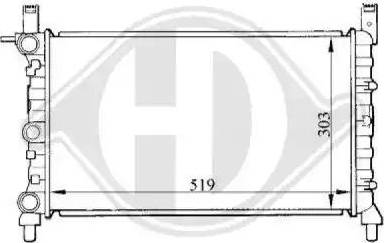 Diederichs 8109106 - Radiator, engine cooling autospares.lv