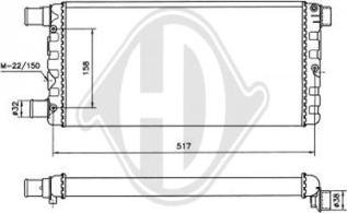 Diederichs 8109186 - Radiator, engine cooling autospares.lv