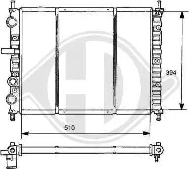 Diederichs 8109182 - Radiator, engine cooling autospares.lv