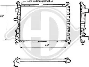 Diederichs 8109133 - Radiator, engine cooling autospares.lv