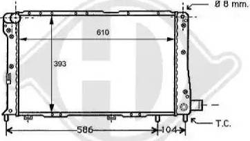 Diederichs 8109122 - Radiator, engine cooling autospares.lv