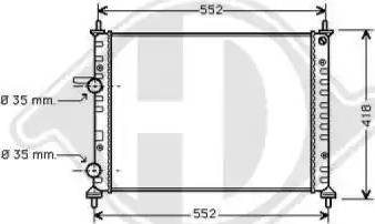 Diederichs 8109205 - Radiator, engine cooling autospares.lv