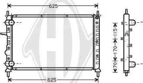 Diederichs 8109207 - Radiator, engine cooling autospares.lv