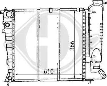 Diederichs 8104149 - Radiator, engine cooling autospares.lv