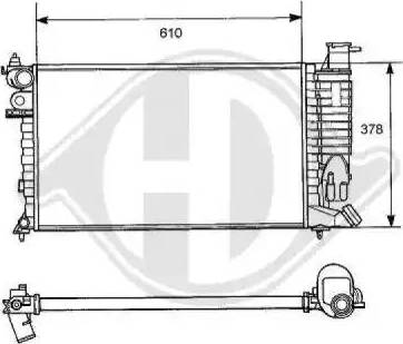 Diederichs 8104147 - Radiator, engine cooling autospares.lv