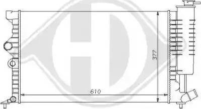 Diederichs 8104154 - Radiator, engine cooling autospares.lv