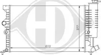 Diederichs 8104151 - Radiator, engine cooling autospares.lv