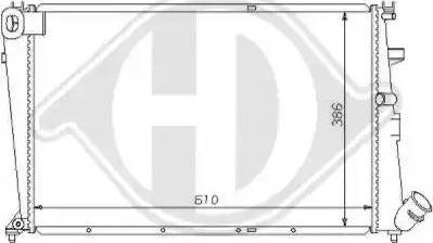 Diederichs 8104158 - Radiator, engine cooling autospares.lv