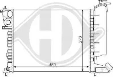 Diederichs 8104166 - Radiator, engine cooling autospares.lv