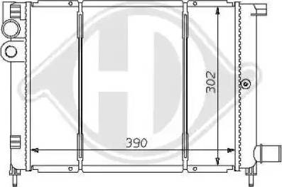 Diederichs 8104161 - Radiator, engine cooling autospares.lv