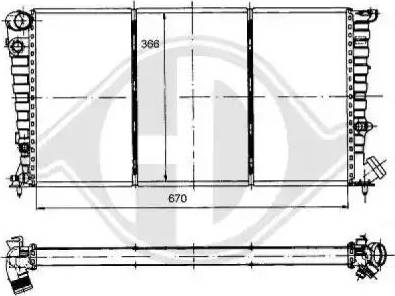 Diederichs 8104116 - Radiator, engine cooling autospares.lv