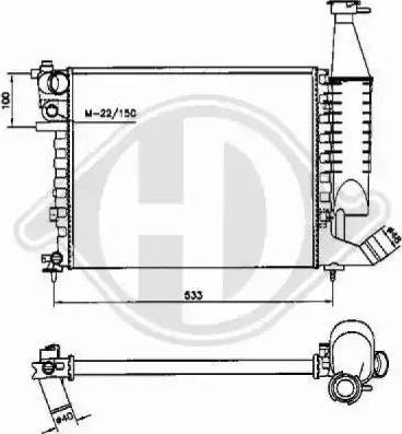 Diederichs 8104185 - Radiator, engine cooling autospares.lv