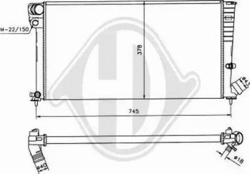 Diederichs 8104182 - Radiator, engine cooling autospares.lv