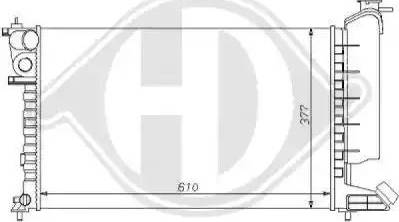 Diederichs 8104134 - Radiator, engine cooling autospares.lv