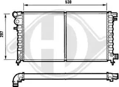 Diederichs 8104131 - Radiator, engine cooling autospares.lv