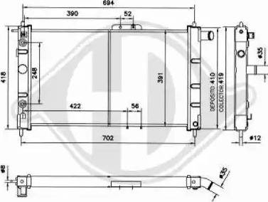 Diederichs 8106102 - Radiator, engine cooling autospares.lv