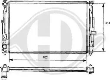 Diederichs 8101130 - Radiator, engine cooling autospares.lv