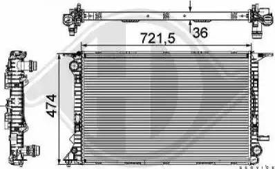 Diederichs 8101807 - Radiator, engine cooling autospares.lv