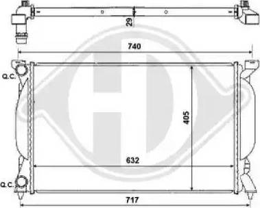 Diederichs 8102616 - Radiator, engine cooling autospares.lv