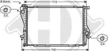 Diederichs 8102152 - Radiator, engine cooling autospares.lv