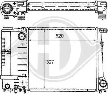 Diederichs 8102169 - Radiator, engine cooling autospares.lv