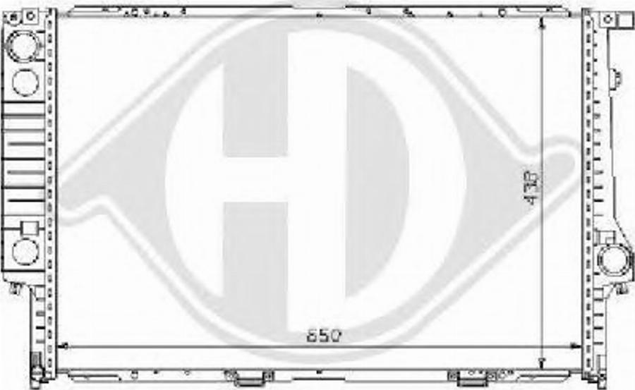 Diederichs 8102104 - Radiator, engine cooling autospares.lv