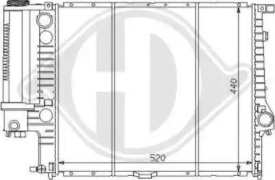 Diederichs 8102107 - Radiator, engine cooling autospares.lv