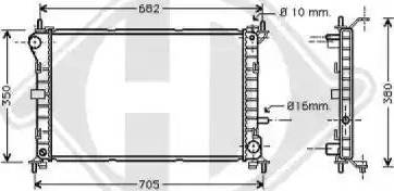 Diederichs 8110199 - Radiator, engine cooling autospares.lv