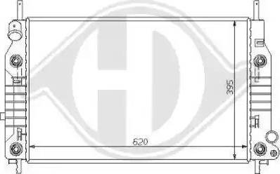 Diederichs 8110115 - Radiator, engine cooling autospares.lv