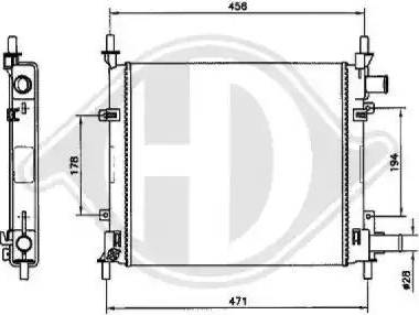 Diederichs 8110189 - Radiator, engine cooling autospares.lv