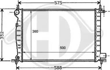 Diederichs 8110182 - Radiator, engine cooling autospares.lv