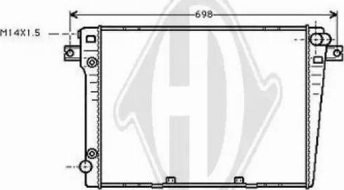 Diederichs 8112105 - Radiator, engine cooling autospares.lv