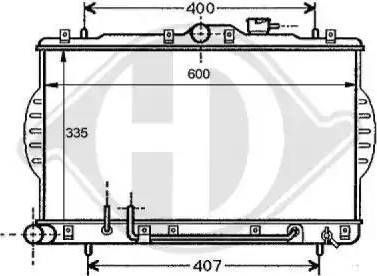 Diederichs 8112107 - Radiator, engine cooling autospares.lv