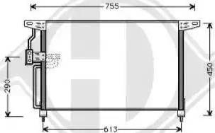 Diederichs 8184400 - Condenser, air conditioning autospares.lv