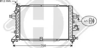 Diederichs 8180605 - Radiator, engine cooling autospares.lv