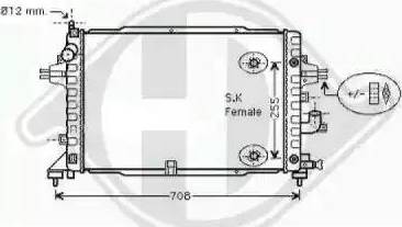 Diederichs 8180608 - Radiator, engine cooling autospares.lv