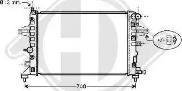 Diederichs 8180603 - Radiator, engine cooling autospares.lv